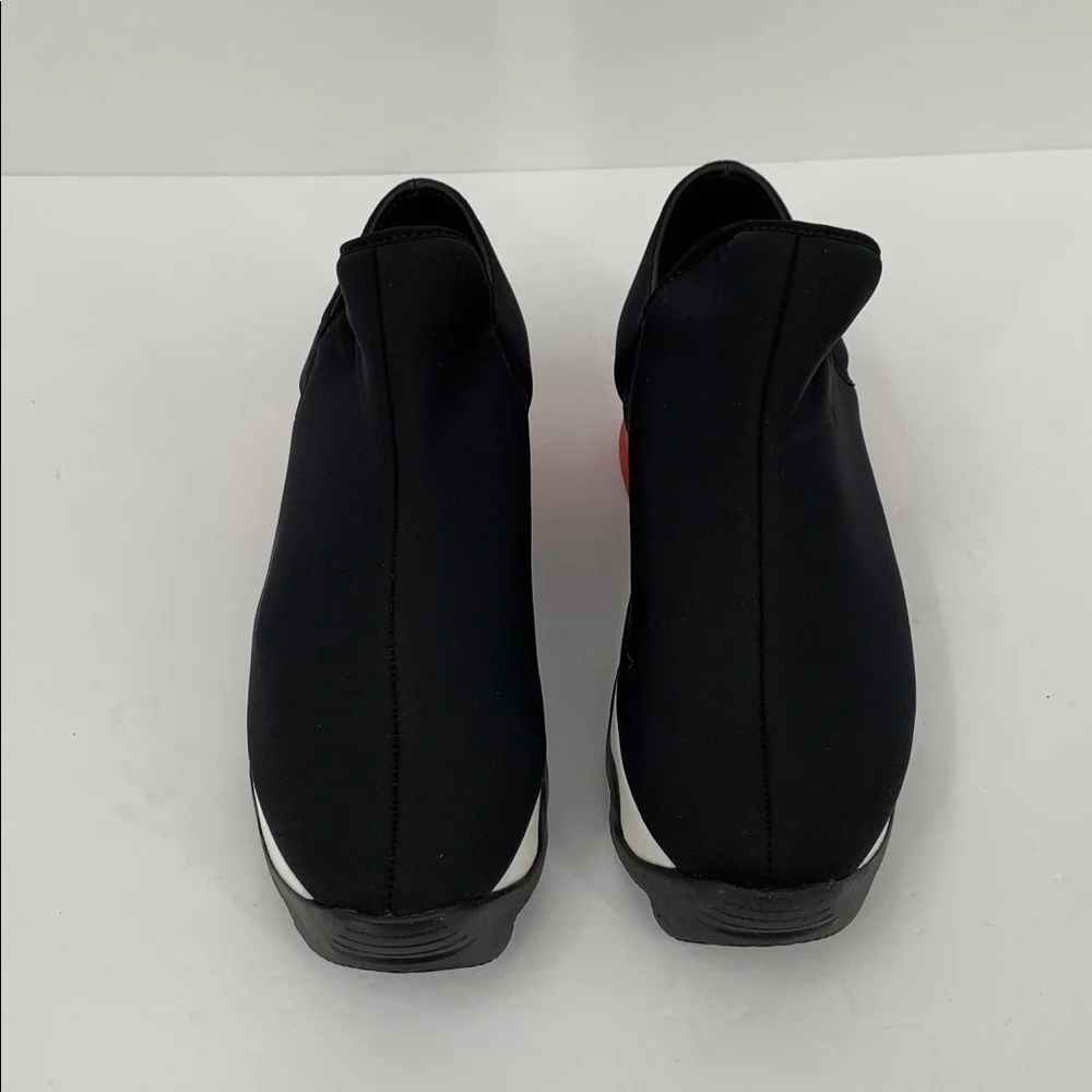 IRI NYC Wes Neoprene slip-on sneaker shoe black red heel comic new 34.5 4.5 4